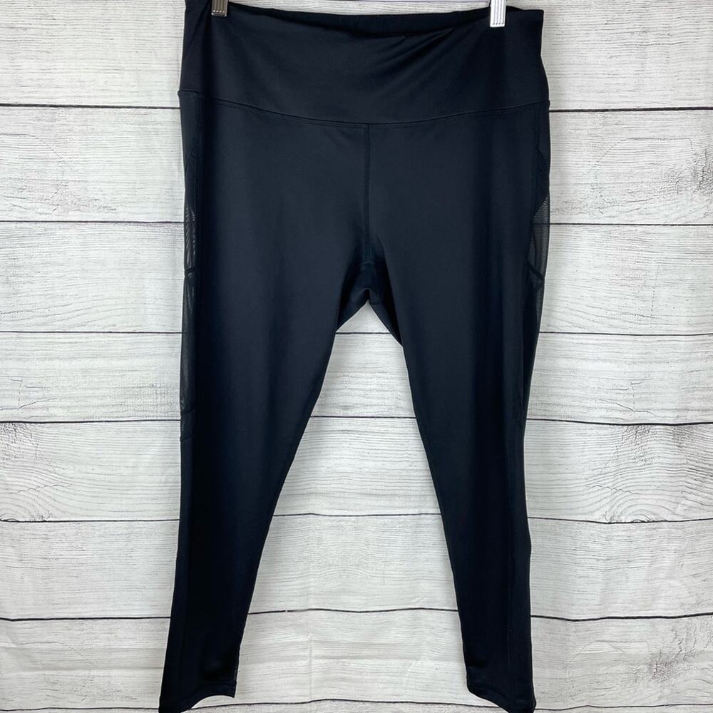 Z By Zella | Black Full Length Sheer Side Panel Active Leggings XL